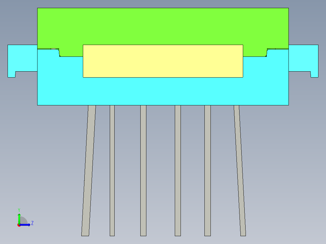 手机模具图（模具拆模结构图左视图