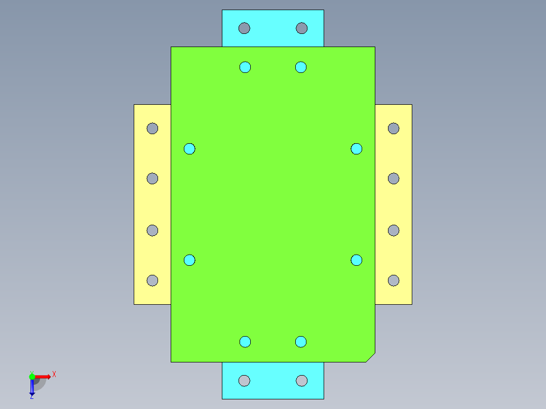 手机模具图（模具拆模结构图俯视图
