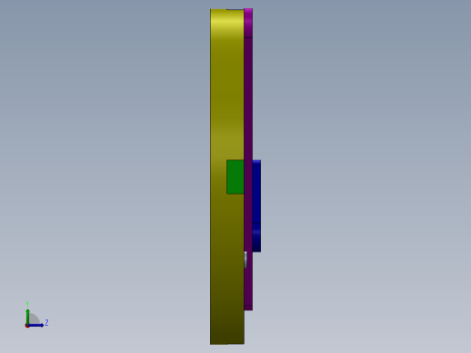 画椭圆机构，机械创新作业左视缩略图