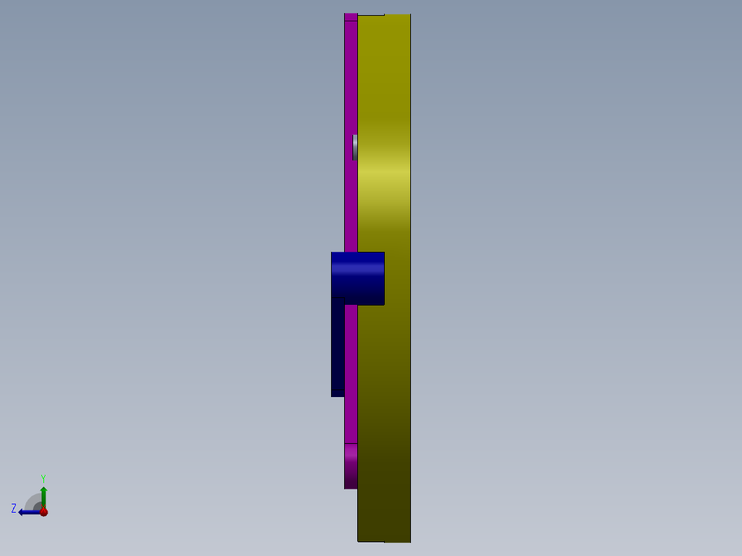 画椭圆机构，机械创新作业右视图