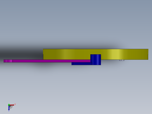 画椭圆机构，机械创新作业俯视缩略图