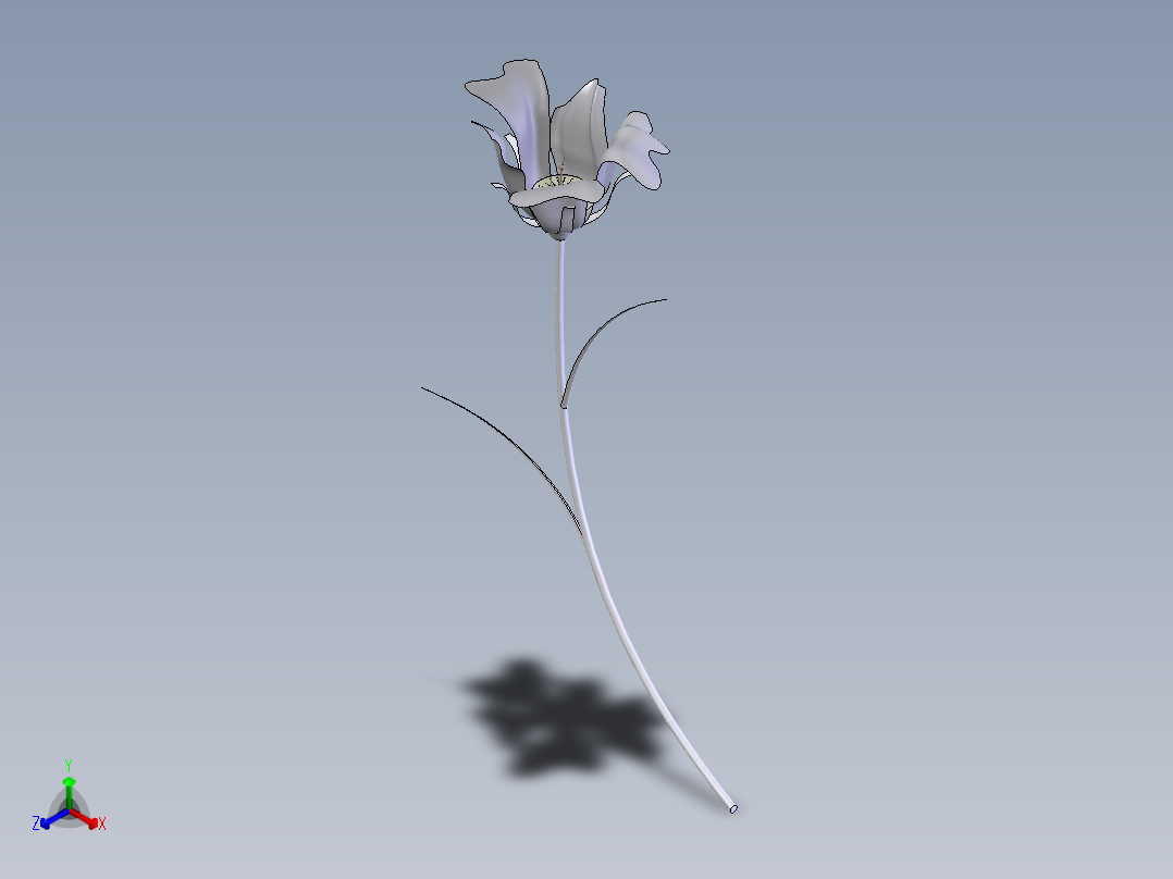 百合花正等轴测图