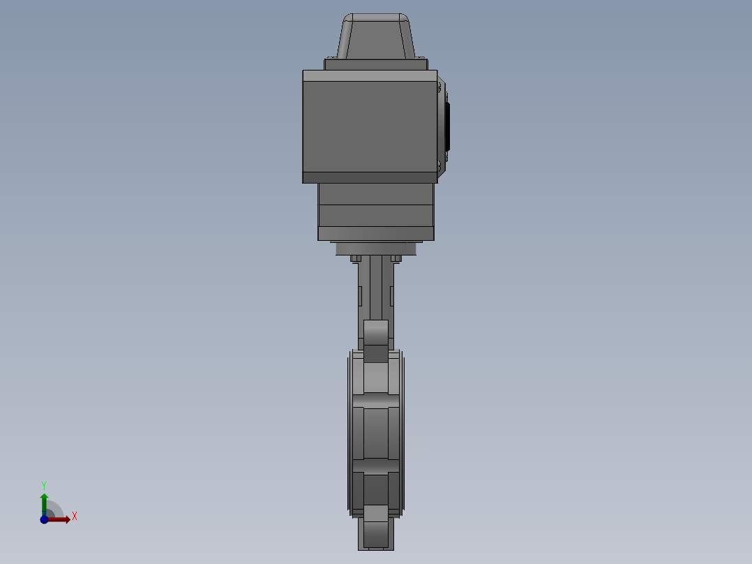 对夹式电动蝶阀-316 DN50-DN400前视图