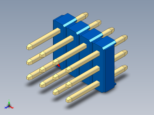 彩色公头100mil（2.54mm）系列-DS1021_blue_3x04p_100mil_Type1_rev1.0