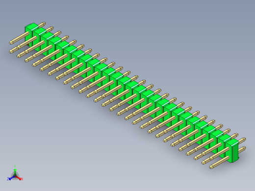 彩色公头100mil（2.54mm）系列-DS1021_green_2x27p_100mil_Type1_rev1.0