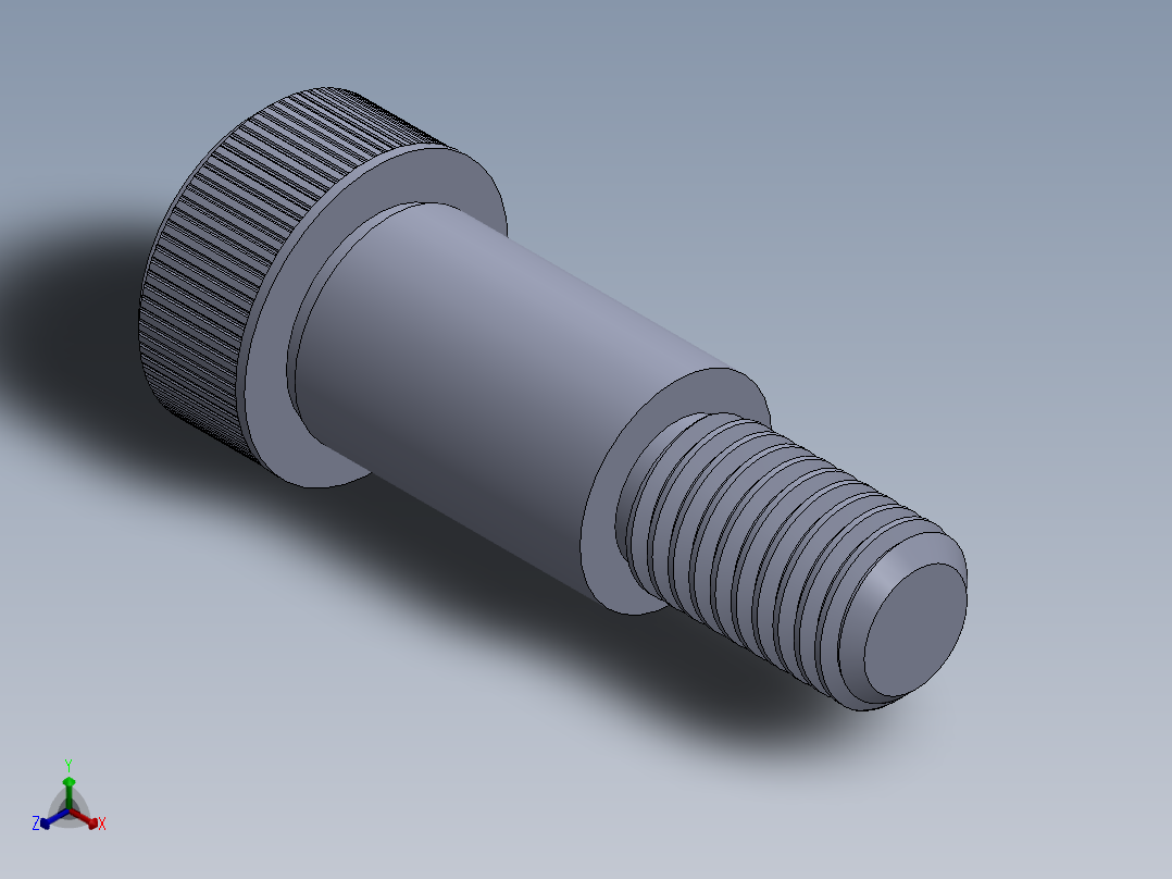 公制SH螺栓选择（DME）-SB DME PM12 x25.SLDPRT正等轴测图