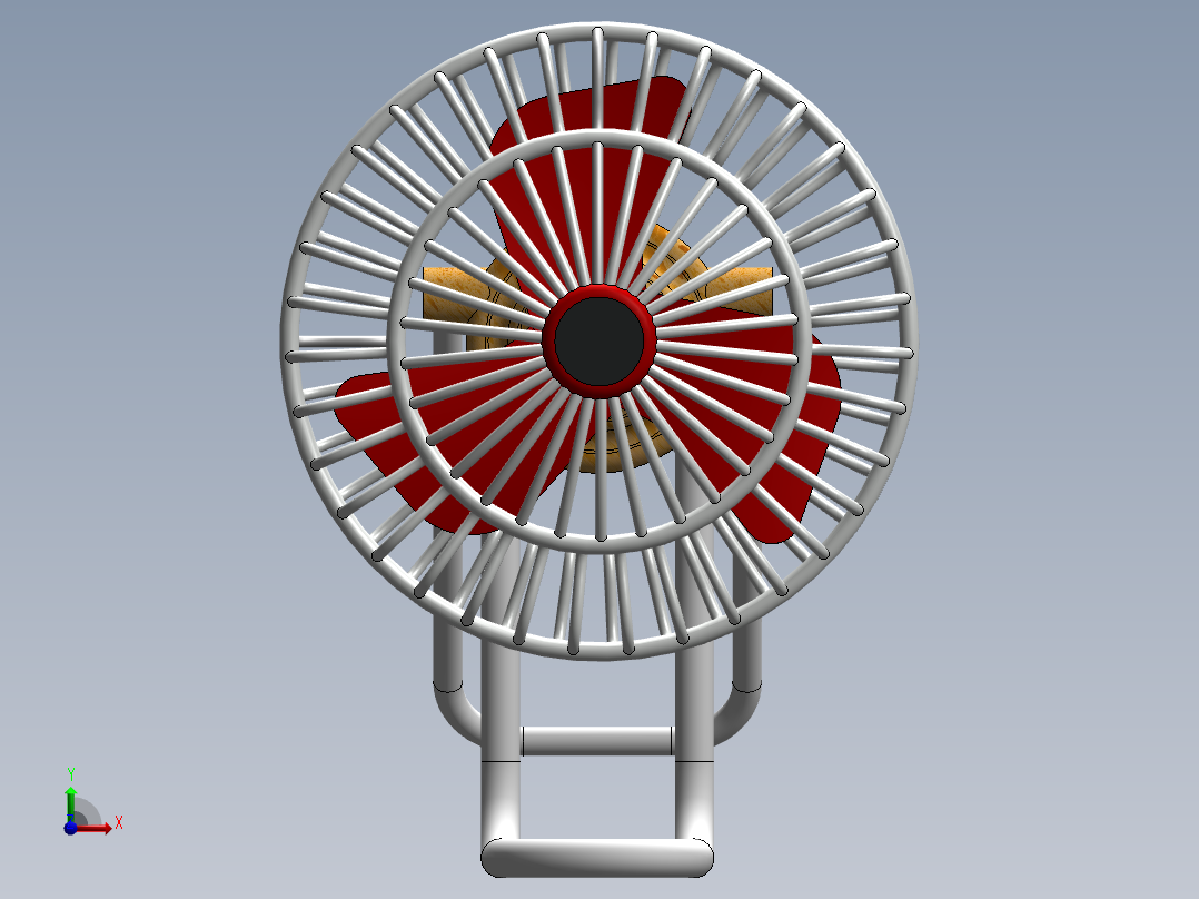 小风扇模型图前视图