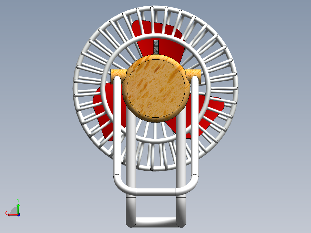 小风扇模型图后视图