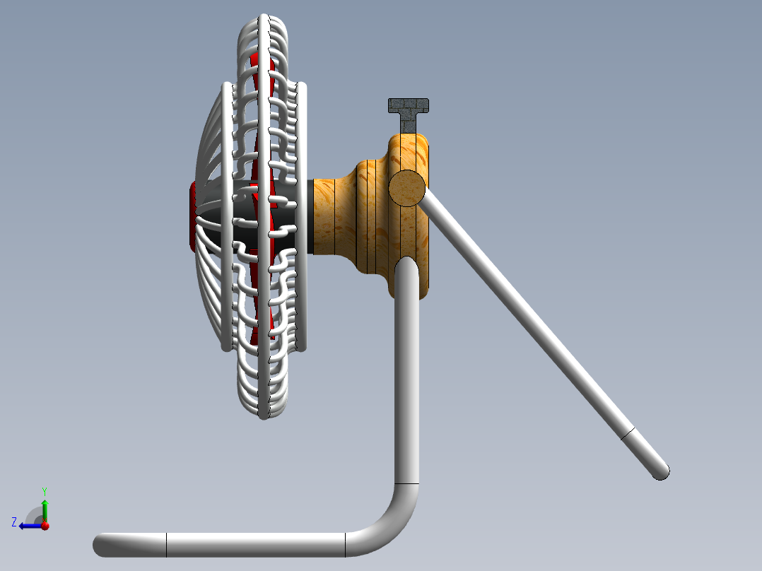 小风扇模型图右视图