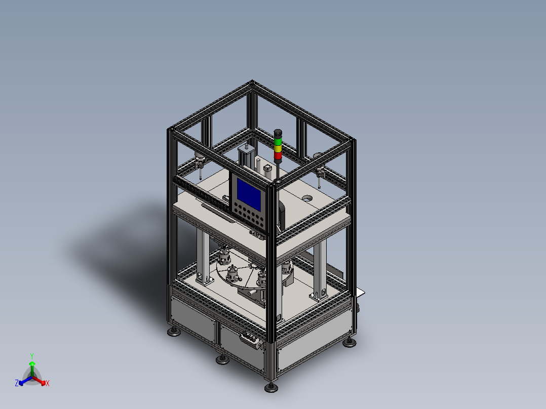 油泵分配器装配机（压装机）正等轴测图
