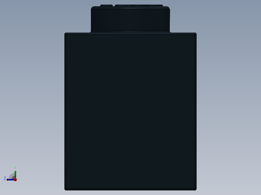 乐高套装 4421基本积木-300826 Black Brick 1 x 8.SLDPRT右视图