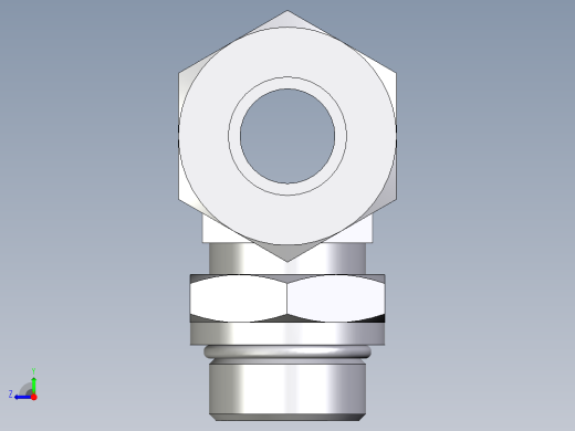 卡套式工业通用硬管接头EO_Adjustable_locknut_branch_tee_TEE25ZSMORCF右视缩略图