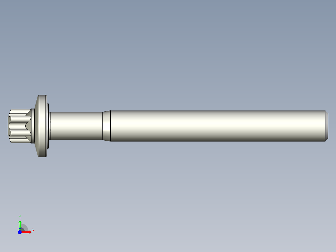 六角螺钉-Hexalobular_screw-M10-90-70-13-20-11.stp前视图