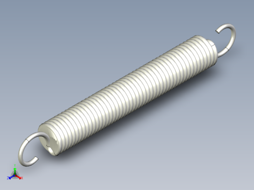 拉伸彈簧AUS-3D多系列多零件图纸模型