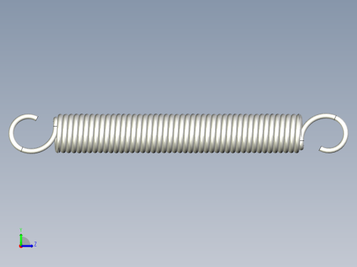 拉伸彈簧AUS-3D多系列多零件图纸模型左视缩略图