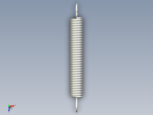 拉伸彈簧AUS-3D多系列多零件图纸模型俯视缩略图