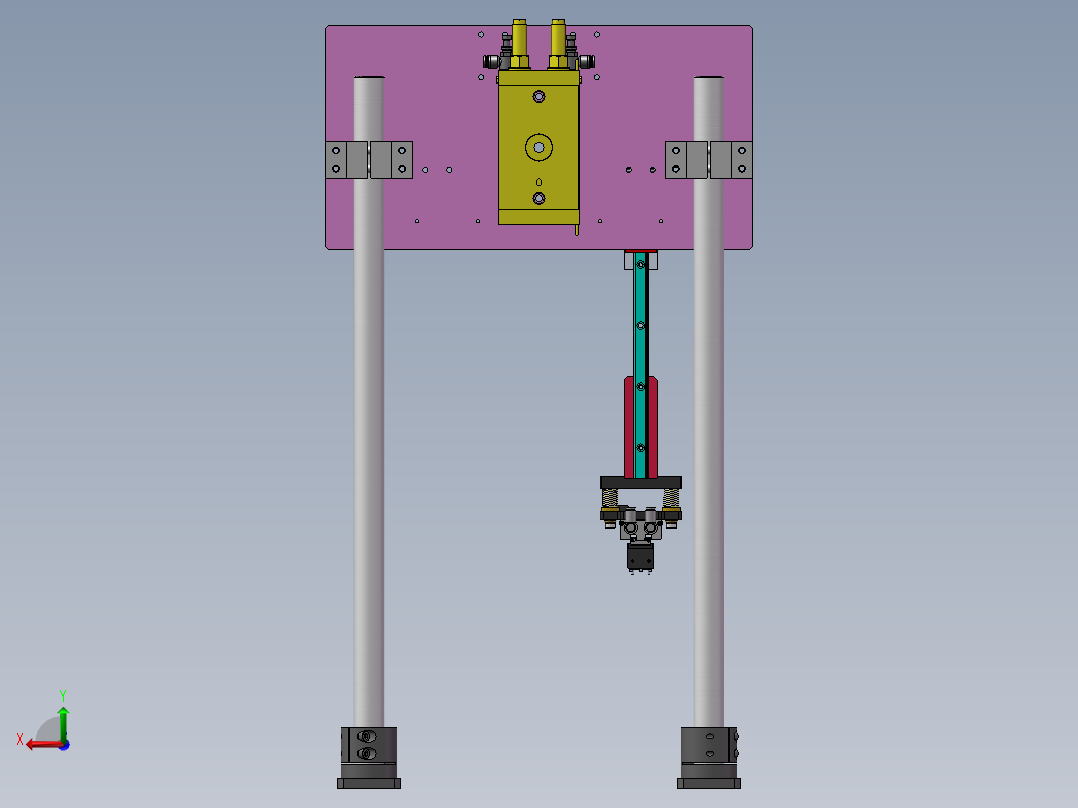 N型机械爪3D数模图纸 Solidworks设计 附STP IGS后视图