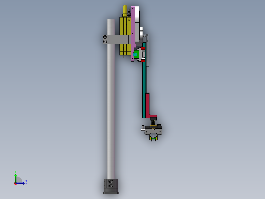 N型机械爪3D数模图纸 Solidworks设计 附STP IGS左视图