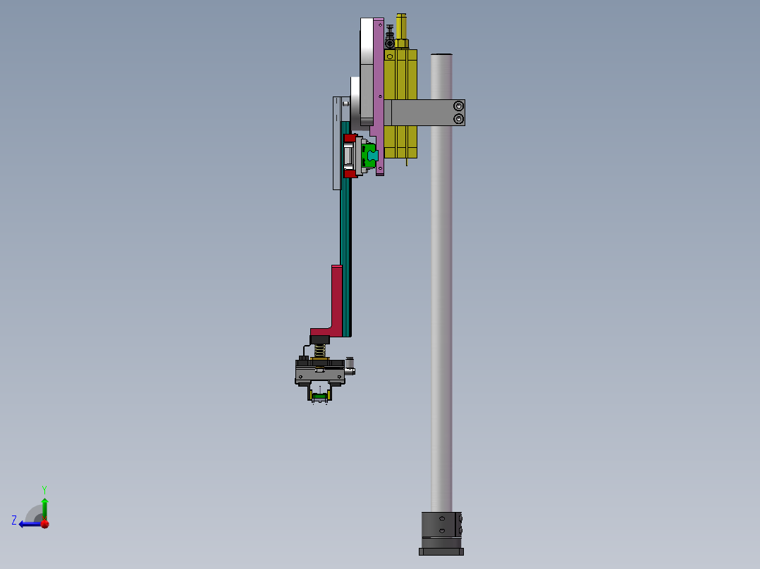 N型机械爪3D数模图纸 Solidworks设计 附STP IGS右视图