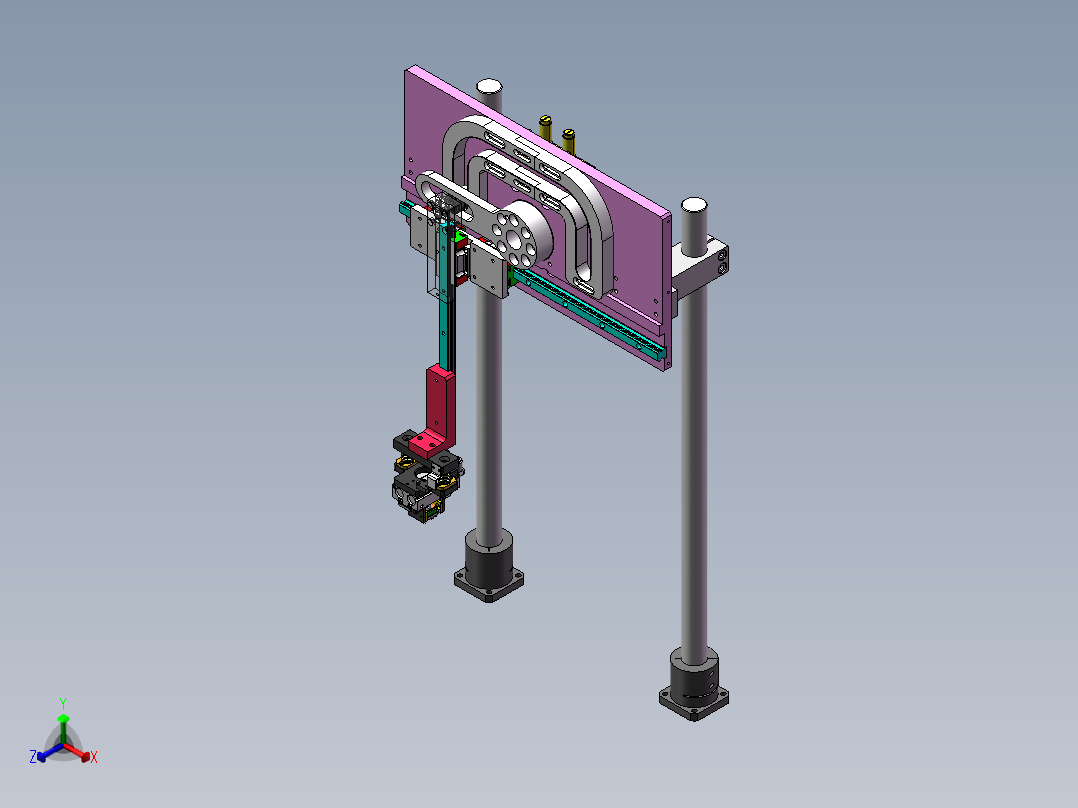N型机械爪3D数模图纸 Solidworks设计 附STP IGS正等轴测图