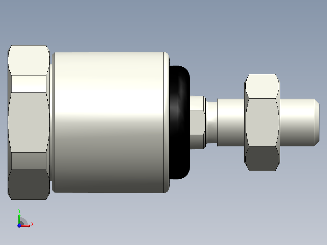 4.气缸附件，浮动接头前视图
