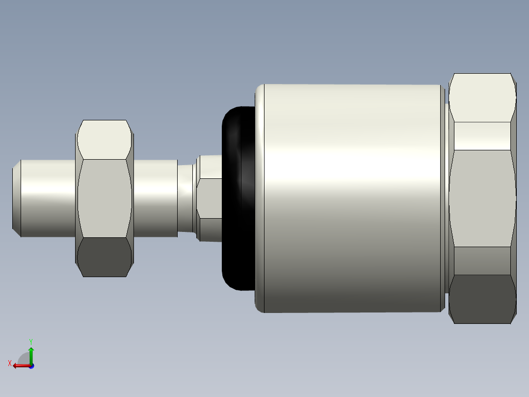 4.气缸附件，浮动接头后视图