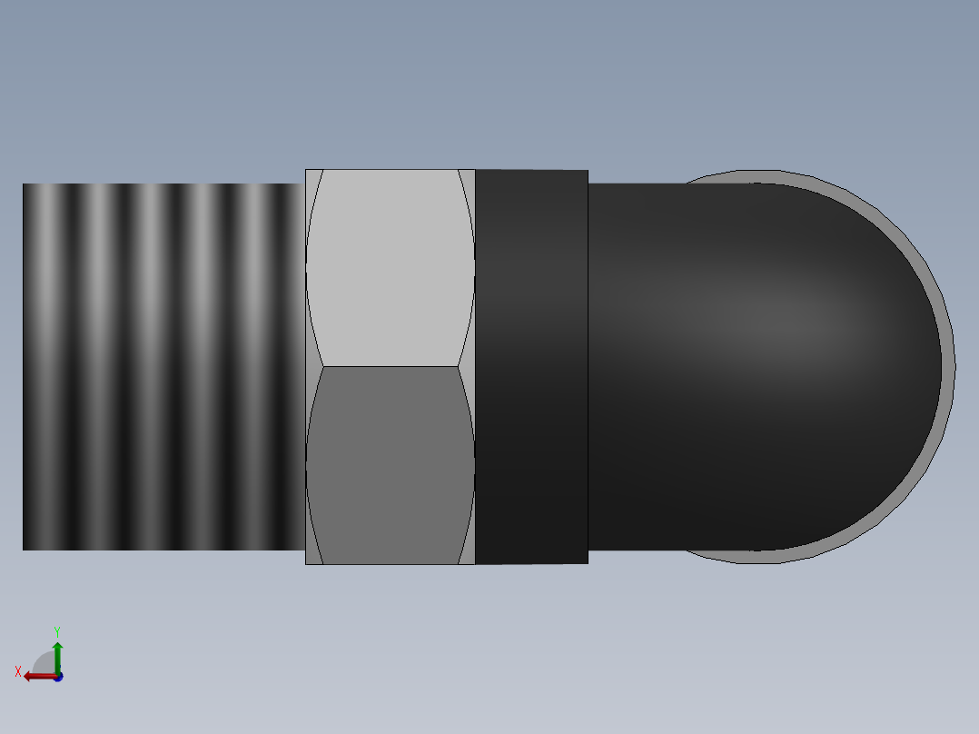 气管弯头快接头后视图