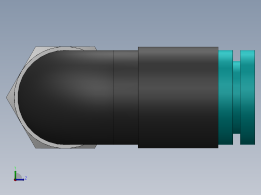 气管弯头快接头左视缩略图