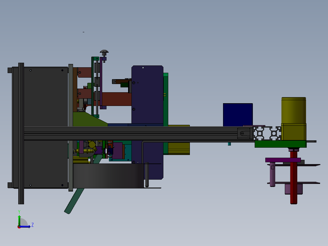 连接器铁壳捺印裁切机左视图