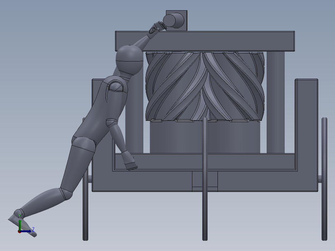 甘蔗汁机设计模型219745=甘蔗榨汁机===30左视图