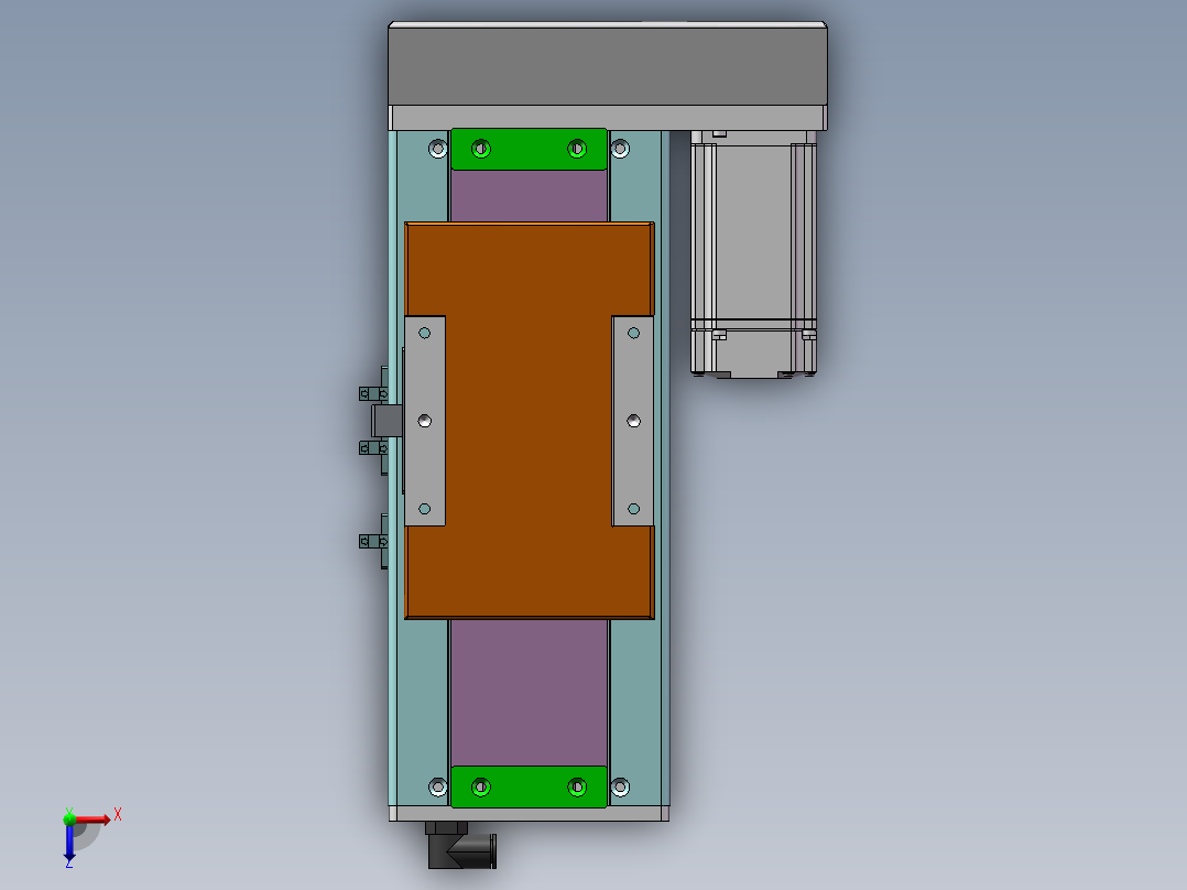MCH丝杆全封闭MCH14-BR-400W俯视图