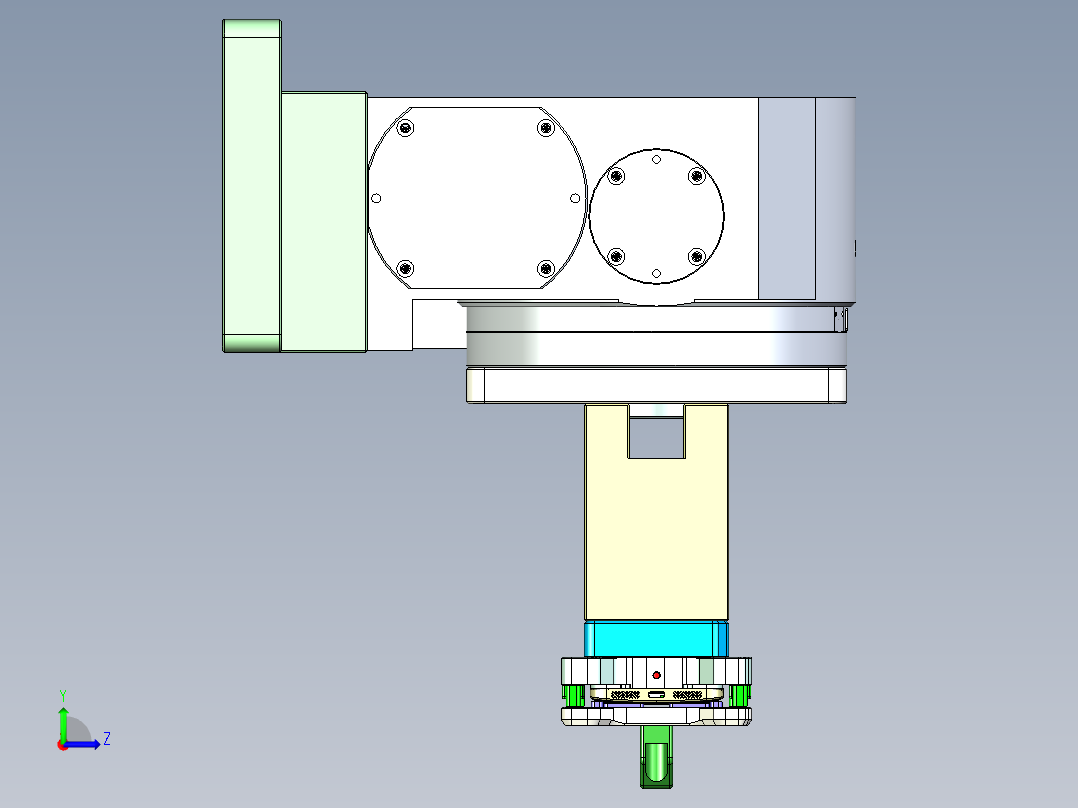 X1-笔记本CNC工装夹具三维模型CNC6-01-22左视图