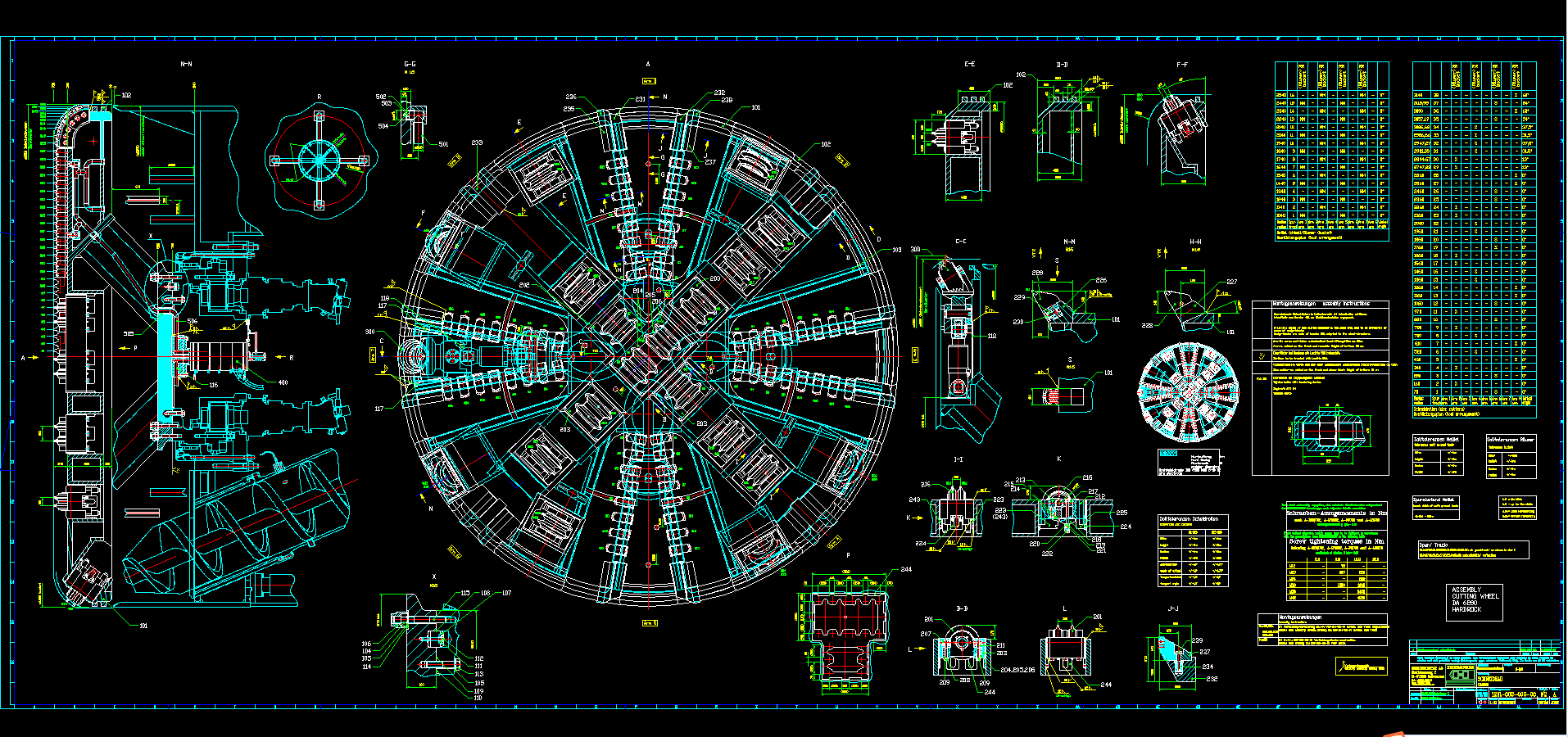 海瑞克刀盘CAD图纸238345