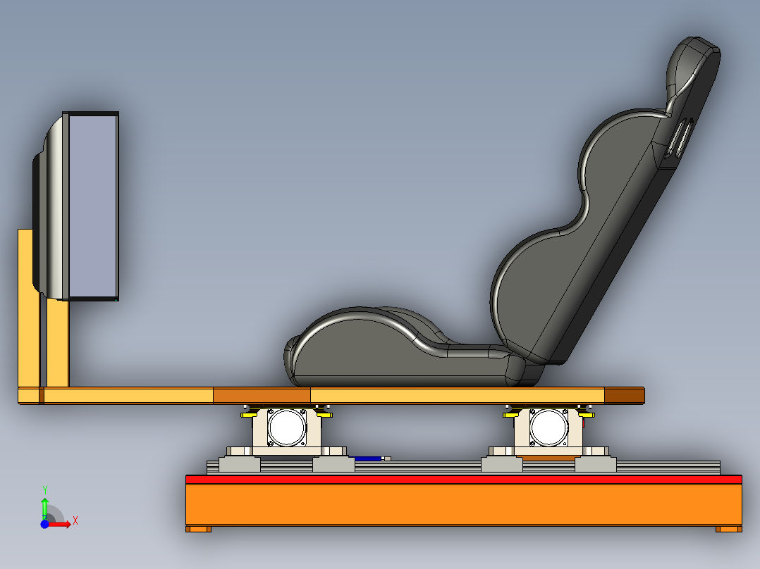 B2004105-3DOF赛车模拟器前视图