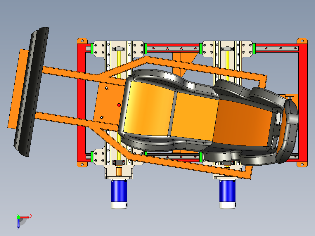 B2004105-3DOF赛车模拟器俯视图