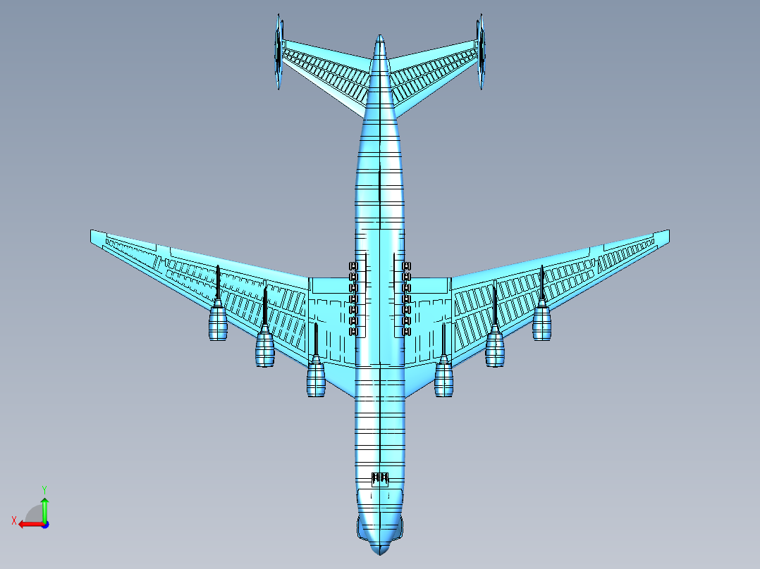 B3004208-安-225大型运输机后视图