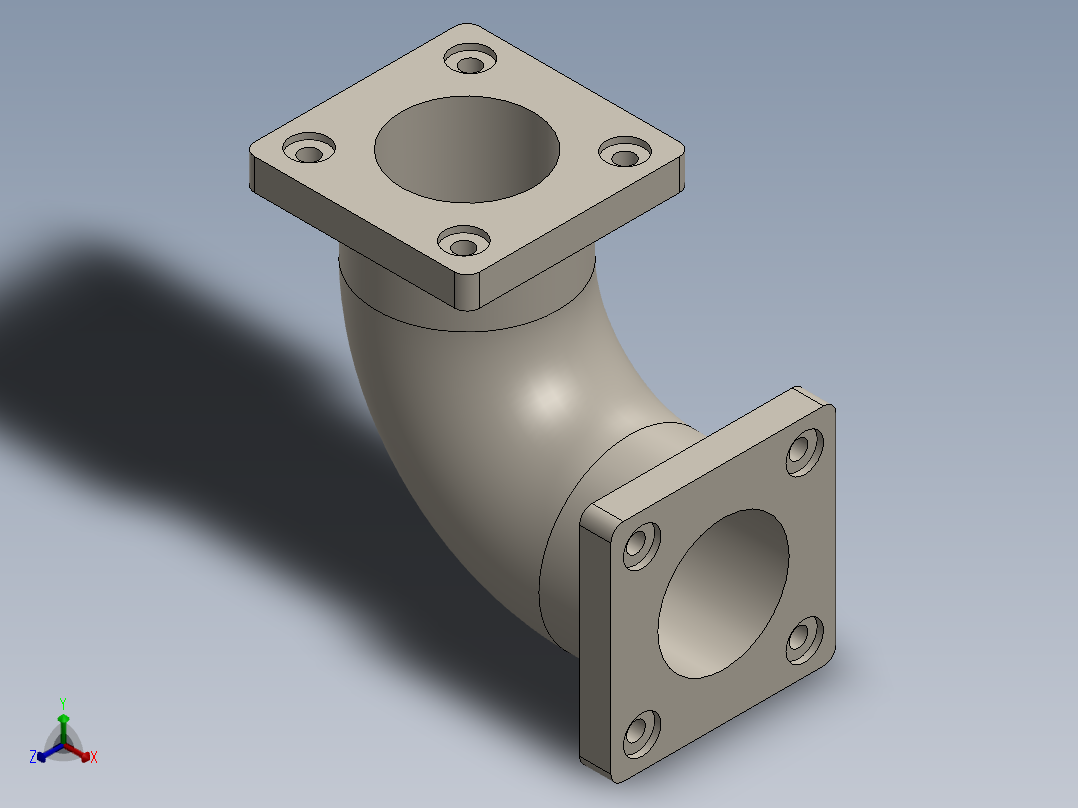 A0003699-管子和法兰正等轴测图