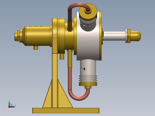 蒸汽机three-cylinder-rotary-steam-engine-1831-模型格式为 sw左视缩略图