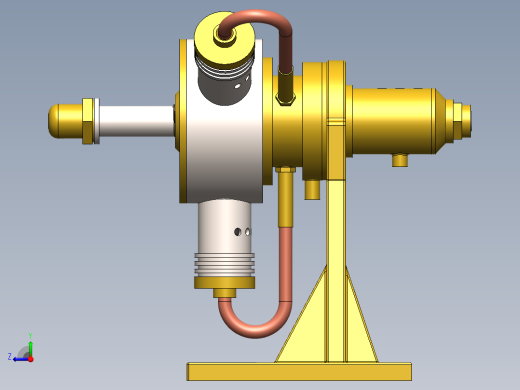 蒸汽机three-cylinder-rotary-steam-engine-1831-模型格式为 sw右视缩略图