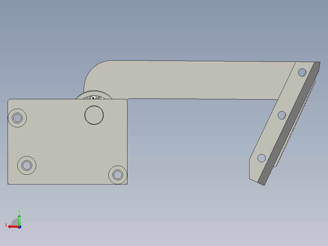 HW分层摆动锯齿机构ASM后视图
