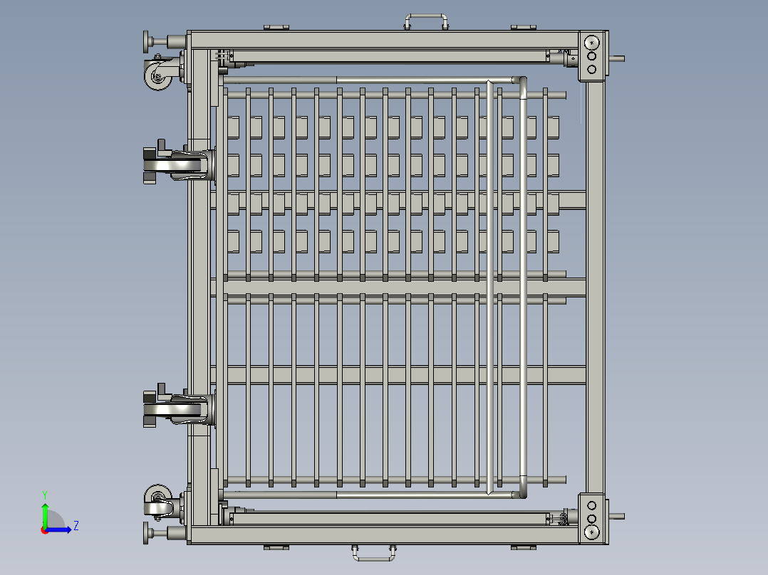 M063-升降料仓模组左视图