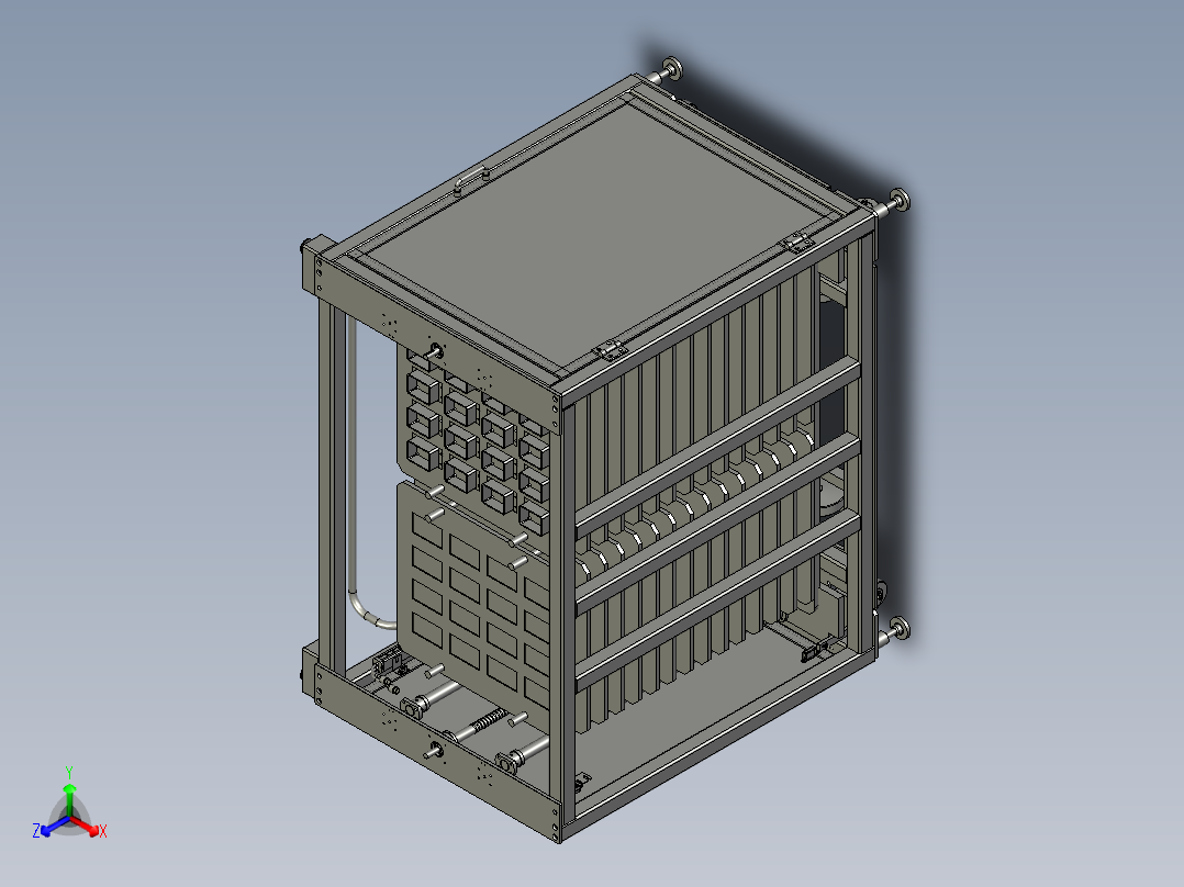 M063-升降料仓模组正等轴测图