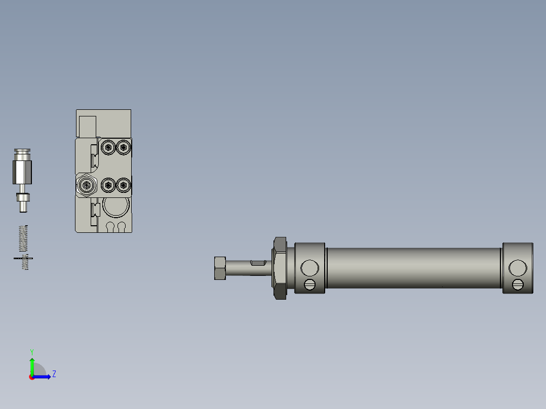冲压模组左视图