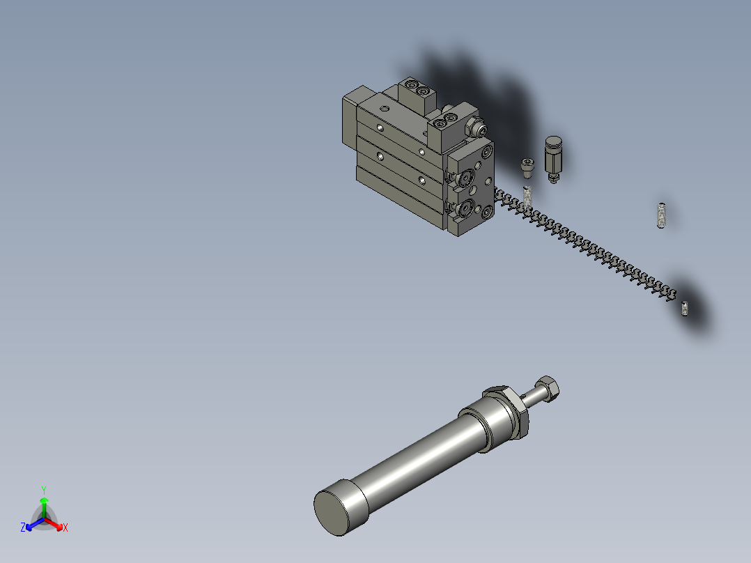 冲压模组正等轴测图
