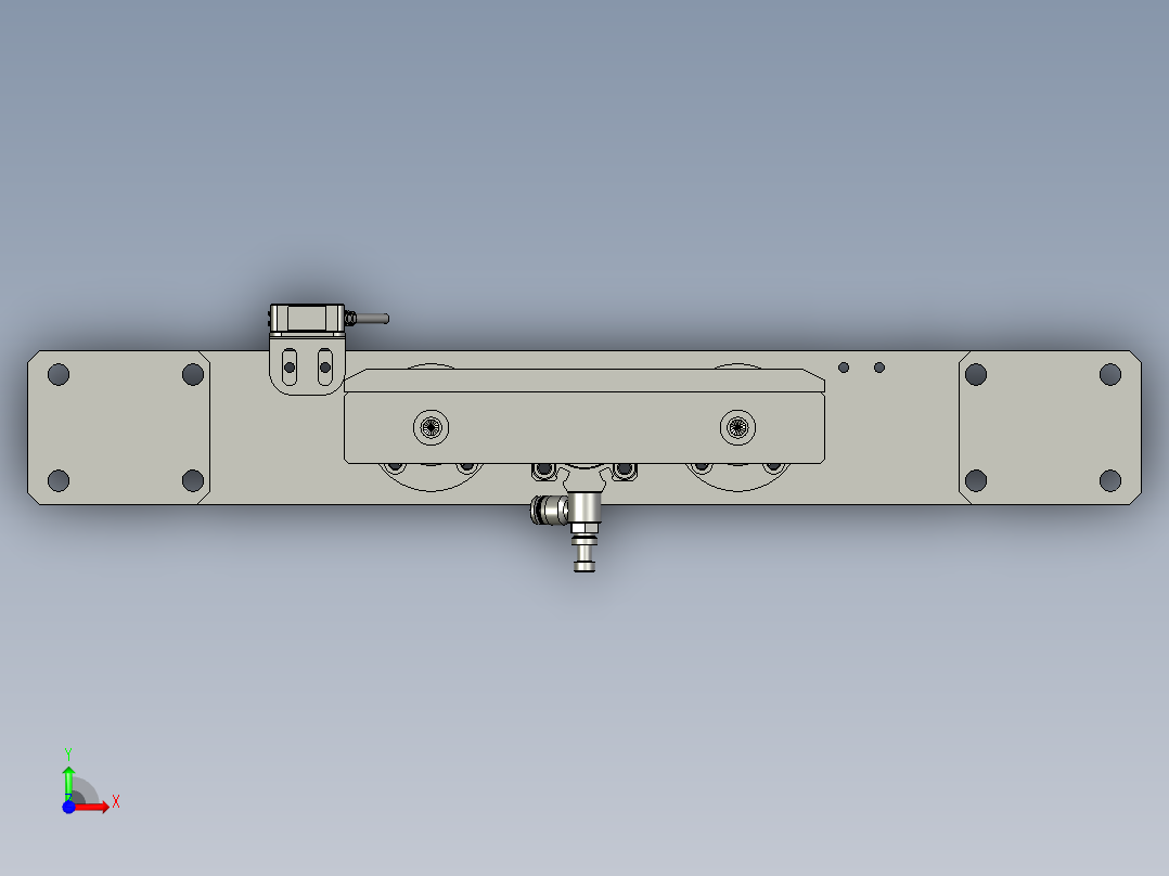 SAPMMZ01-09420平移阻挡装配体前视图
