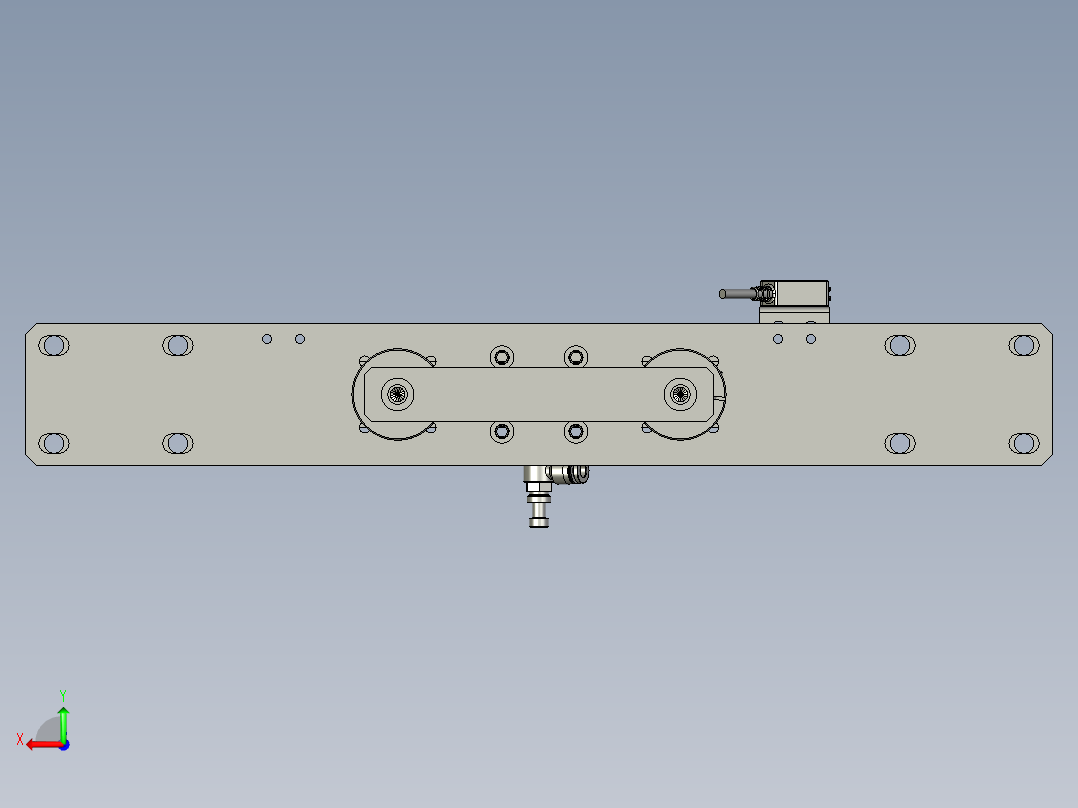 SAPMMZ01-09420平移阻挡装配体后视图