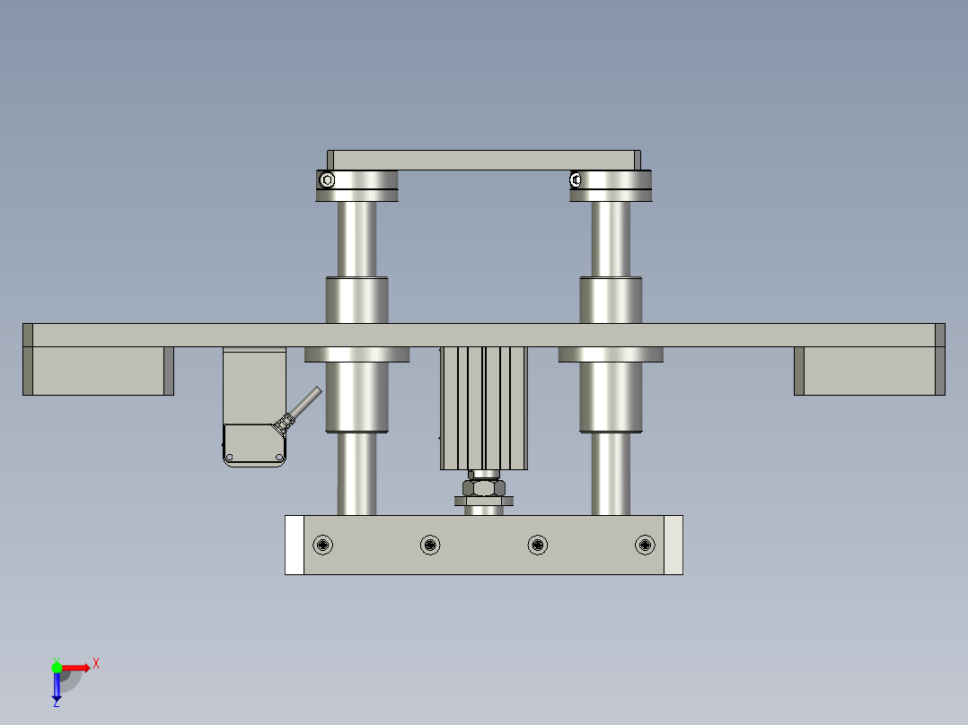 SAPMMZ01-09420平移阻挡装配体俯视图
