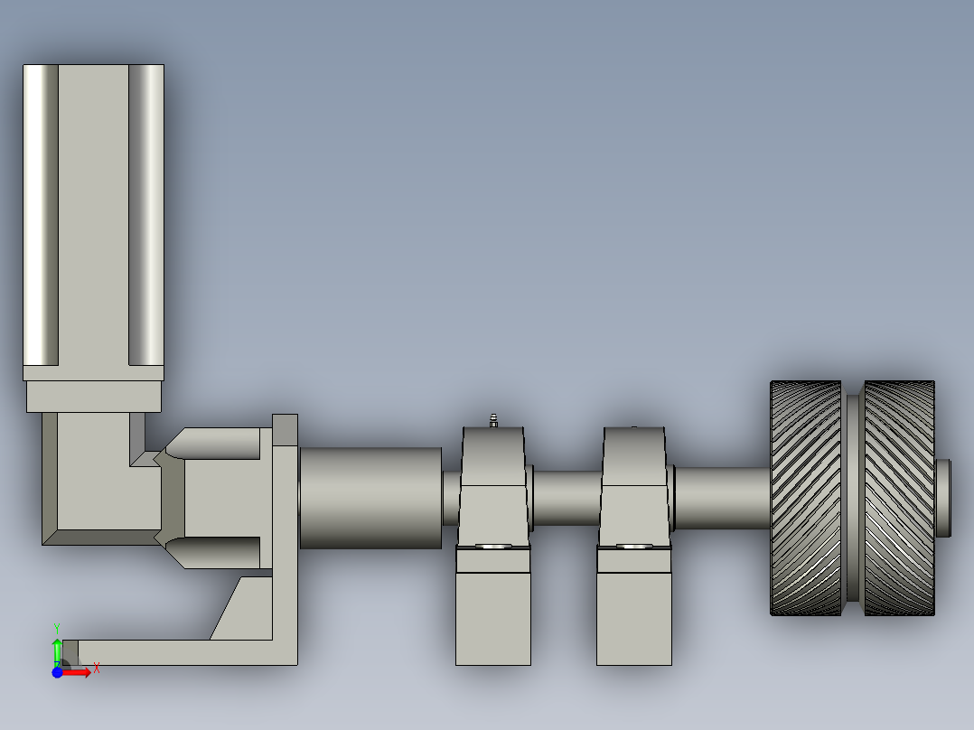 后端输送线电机减速机组装前视图