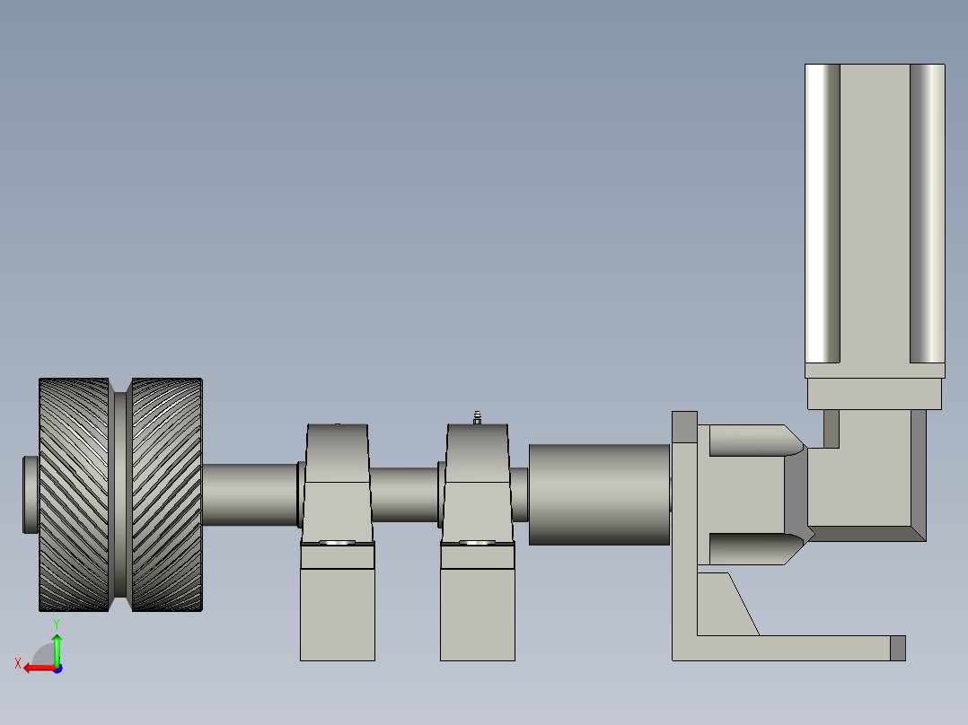 后端输送线电机减速机组装后视图