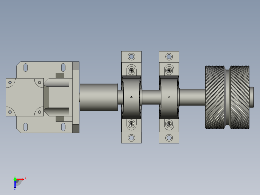 后端输送线电机减速机组装俯视缩略图